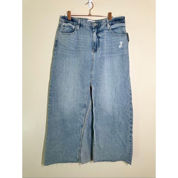 RSQ Medium Wash Denim Maxi Skirt Size 30 New - Picture 4 of 7